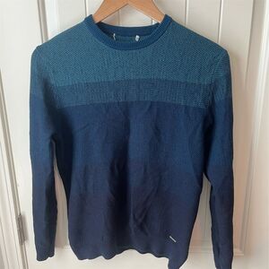 Calvin Klein Men's Blue Knit Crewneck Sweater Size S Casual Pullover